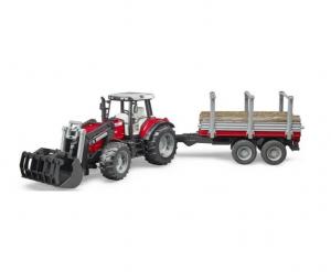 Tracteur Massey + remorque à bois 60002046