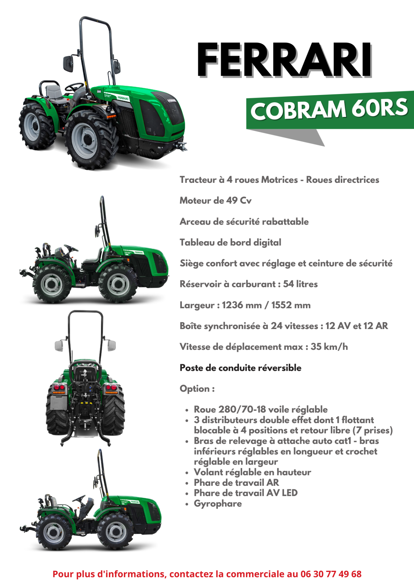 Tarif cobram 60rs