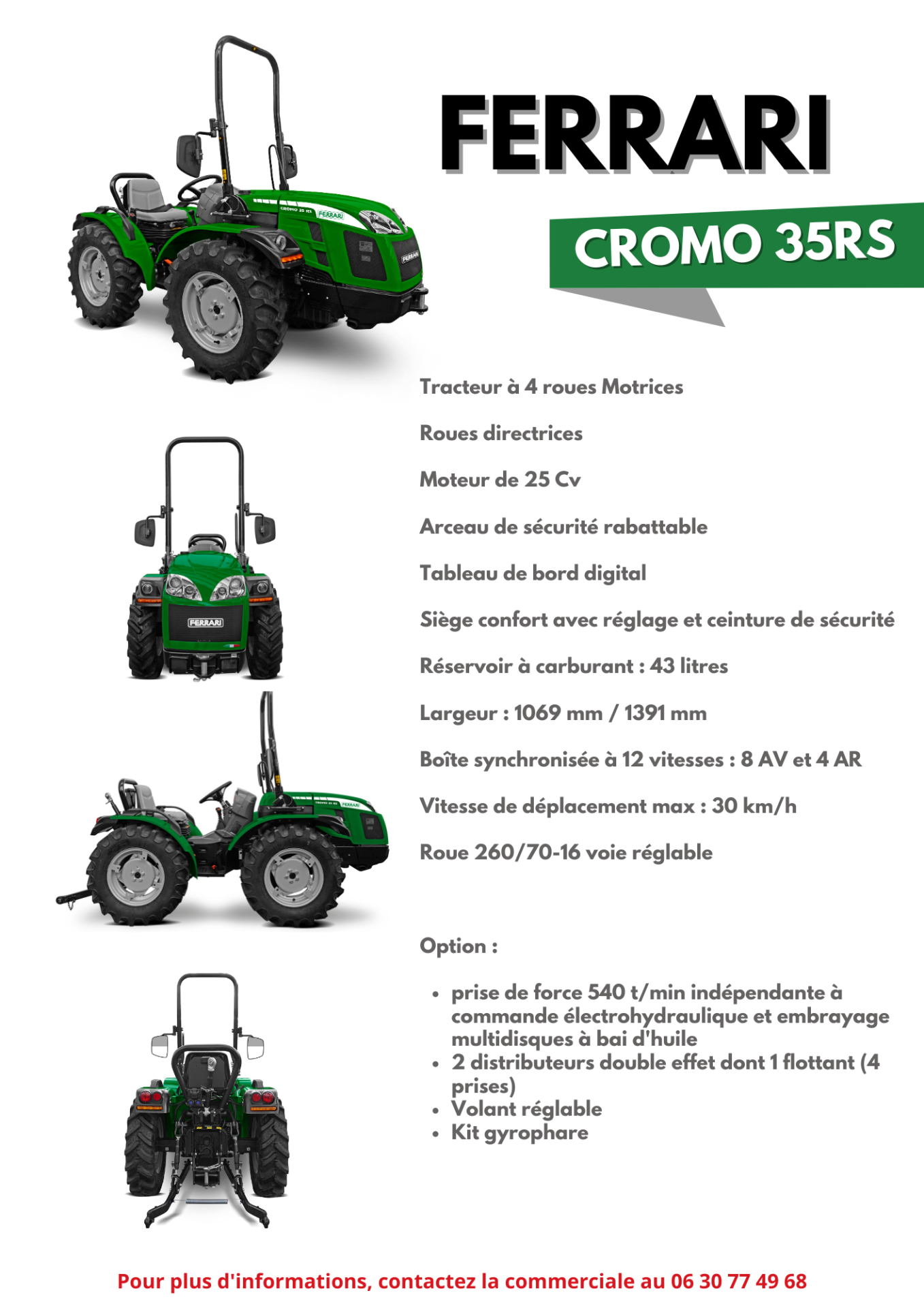 Tarif cromo 35rs